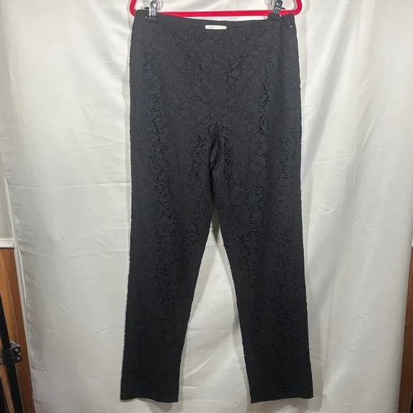 SB By Sachin & Babi Black Lace Straight leg Long Pants Sz 12